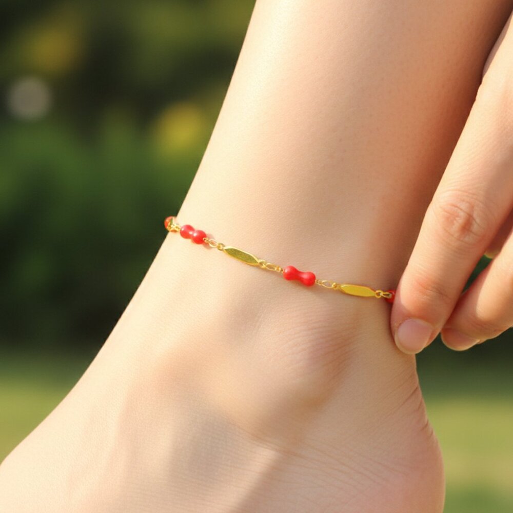 "Elegant Handmade Anklet – Delicate Jewelry for Women, MAR091112